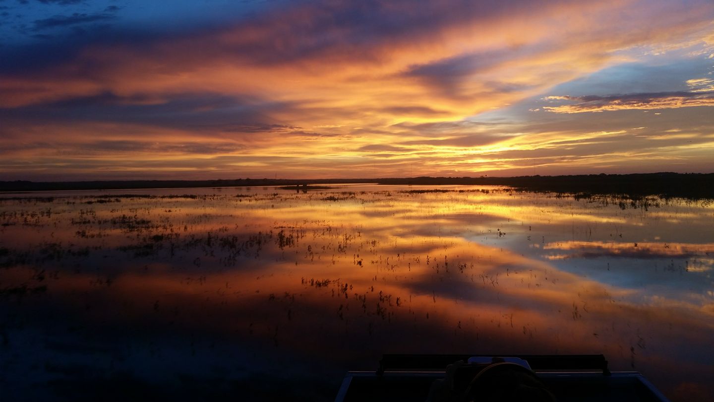 Sunset viewed from Capt Duke's airboat